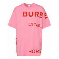 Burberry Camiseta oversized com estampa Horseferry - Rosa