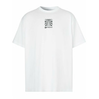 Burberry Camiseta oversized com estampa Montage - Branco
