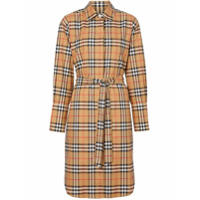 Burberry Chemise Vintage Check de algodão com amarração na cintura - Neutro
