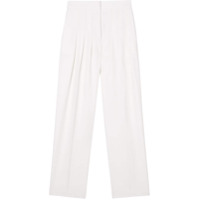 Burberry Grain De Poudre wool pleated trousers - Branco