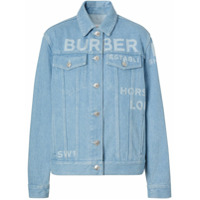 Burberry Jaqueta jeans Horseferry com estampa - Azul
