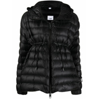 Burberry Jaqueta matelassê leve com capuz - Preto