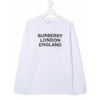 Burberry Kids Camiseta decote careca com estampa gráfica - Branco