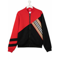 Burberry Kids Jaqueta bomber com estampa gráfica - Preto