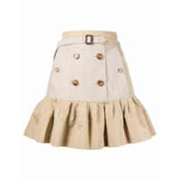 Burberry Saia com peplum e abotoamento duplo - Neutro