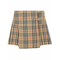 Burberry Saia kilt com xadrez Vintage Check - Neutro