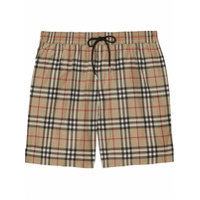 Burberry Short de natação xadrez vintage - Neutro