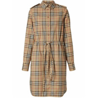 Burberry vintage check drawcord shirt dress - Neutro