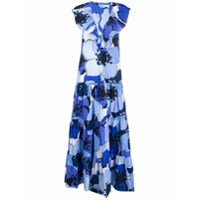 By Malene Birger Vestido longo Ernesta com amarração e estampa floral - Azul