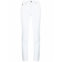 Calvin Klein Calça jeans slim cintura média - Branco