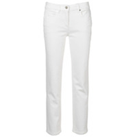 Calvin Klein Calça jeans slim cropped - Branco