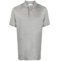 Calvin Klein Camisa polo com logo bordado - Cinza