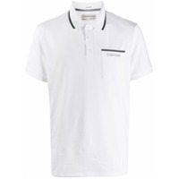 Calvin Klein Camisa polo de algodão orgânico com logo - Branco