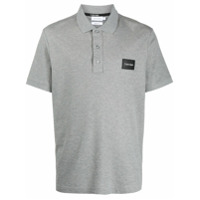 Calvin Klein Camisa polo mangas curtas com logo - Cinza