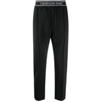 Calvin Klein Jeans Calça esportiva com logo no cós - Preto