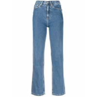 Calvin Klein Jeans Calça jeans cropped cintura alta - Azul