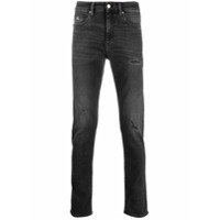 Calvin Klein Jeans Calça jeans slim com cintura média - Preto