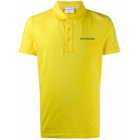 Calvin Klein Jeans Camisa polo mangas curtas com logo bordado - Amarelo