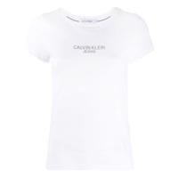 Calvin Klein Jeans Camiseta de jersey com estampa de logo - Branco