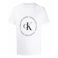 Calvin Klein Jeans Camiseta decote careca com logo - Branco