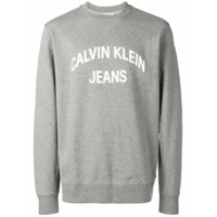 Calvin Klein Jeans Moletom com estampa de logo - Cinza