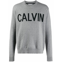 Calvin Klein Jeans Moletom de tricô com logo - Cinza