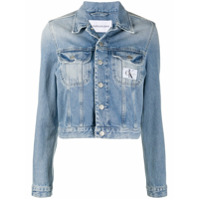 Calvin Klein Jeans stonewashed cropped denim jacket - Azul