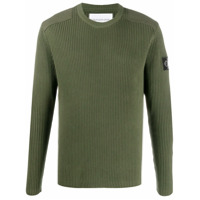 Calvin Klein Jeans Suéter canelado com logo - Verde