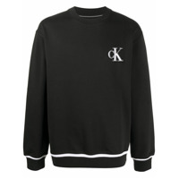 Calvin Klein Jeans Suéter com listras contrastantes - Preto