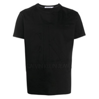 Calvin Klein Jeans textured logo T-shirt - Preto