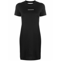 Calvin Klein Jeans Vestido reto com logo bordado - Preto