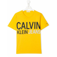 Calvin Klein Kids Camiseta mangas curtas com logo - Amarelo