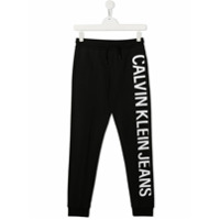 Calvin Klein Kids TEEN logo-print track pants - Preto