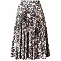 Calvin Klein leopard print pleated skirt - Neutro