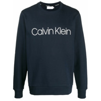 Calvin Klein Moletom com estampa de logo - Azul