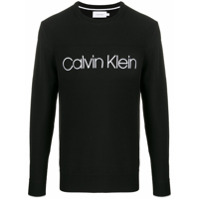 Calvin Klein Moletom com estampa de logo - Preto
