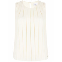 Calvin Klein Regata sem mangas com pregas - Neutro