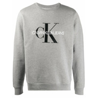 Calvin Klein Suéter com logo monogramado - Cinza