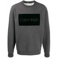 Calvin Klein Suéter com patch de logo - Cinza