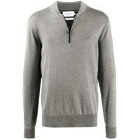 Calvin Klein Suéter de tricô com zíper - Cinza