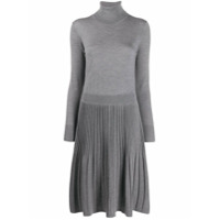 Calvin Klein Vestido de tricô plissado - Cinza