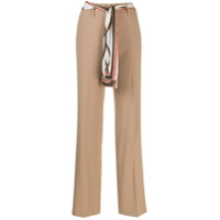 Cambio Calça de alfaiataria com cinto - Marrom