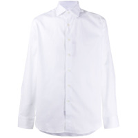 Canali Camisa de algodão com colarinho - Branco