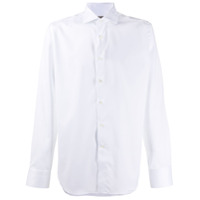 Canali Camisa de algodão com colarinho - Branco