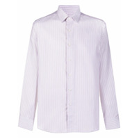 Canali Camisa mangas longas com listras - Branco