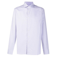 Canali Camisa mangas longas com padronagem - Branco