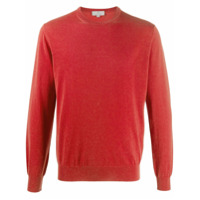 Canali Suéter decote careca de cashmere - Vermelho