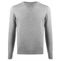 Canali Suéter gola redonda com mangas longas - Cinza