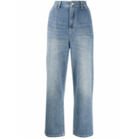 Carhartt WIP Calça jeans pantacourt cintura alta - Azul