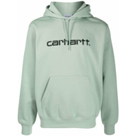 Carhartt WIP Moletom com capuz e logo bordado - Verde